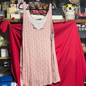 #329 size 3 torrid NWT Notch Neck Jersey Sleep Chemise with Bows on fabric